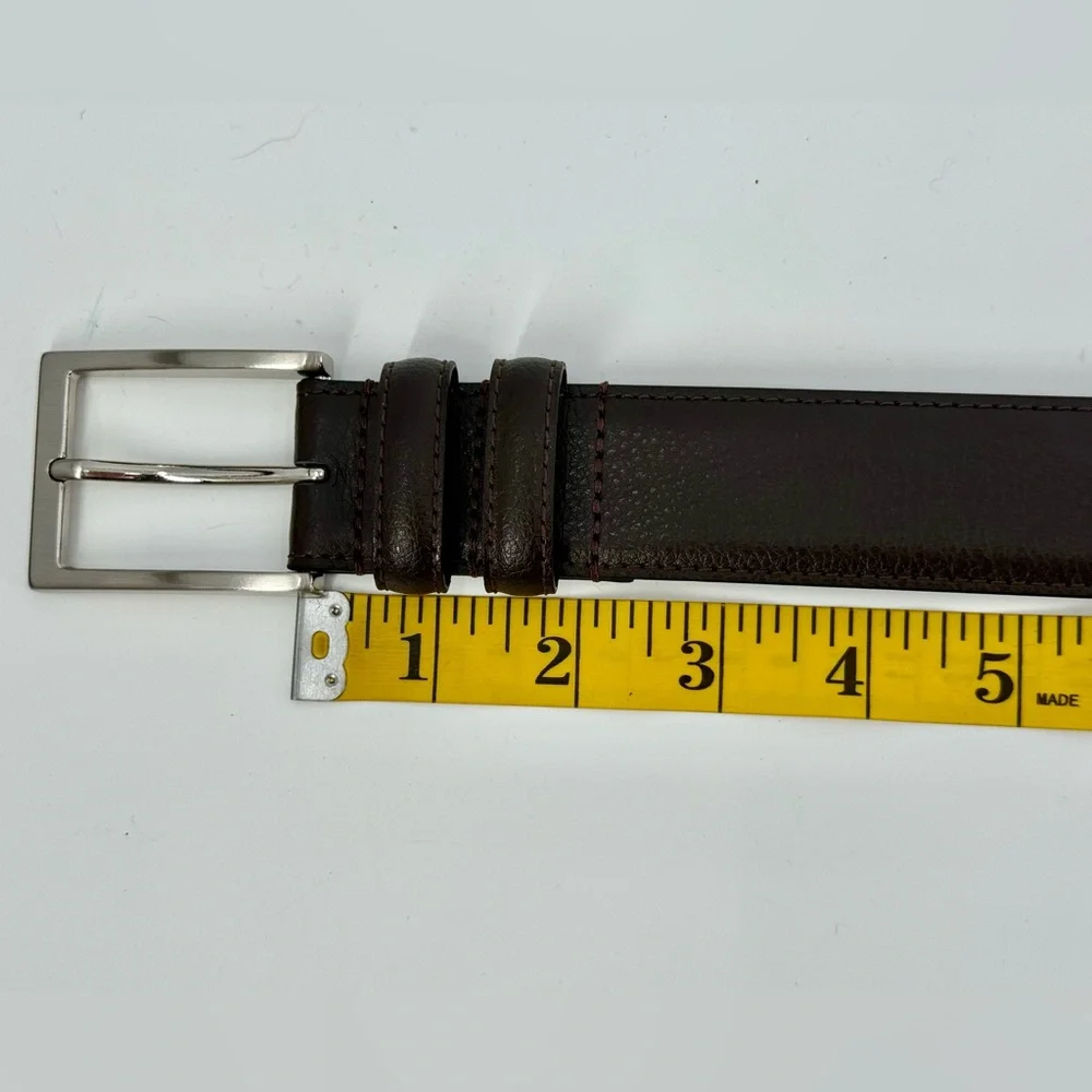 Brooks Brothers Dark Brown Pebbled‎ Leather Belt 44
